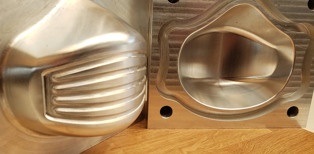 A close-up of a metal object