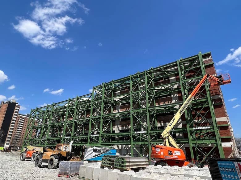 A construction site with construction equipment