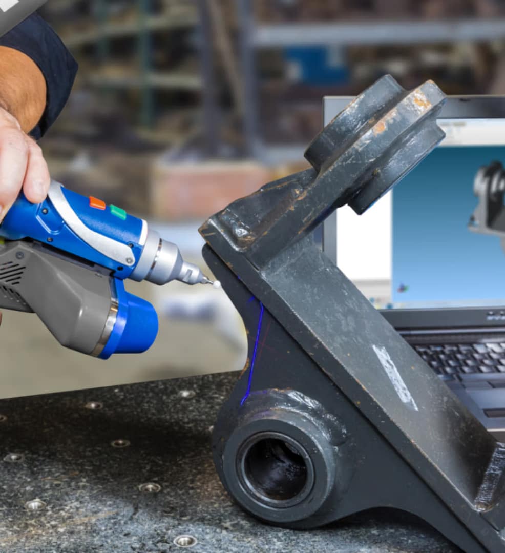 Faro Laser Line Probe (LLP) Scanning a Yoke