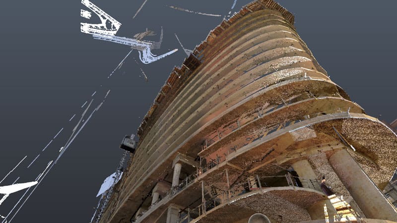 Lidar scanning of a construction site done by Frontier Metrology in Canada & the USA